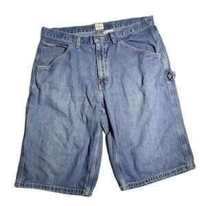 Vtg 1990s Calvin Klein Jeans Carpenter Blue Denim Shorts Jorts Men's Sz 34